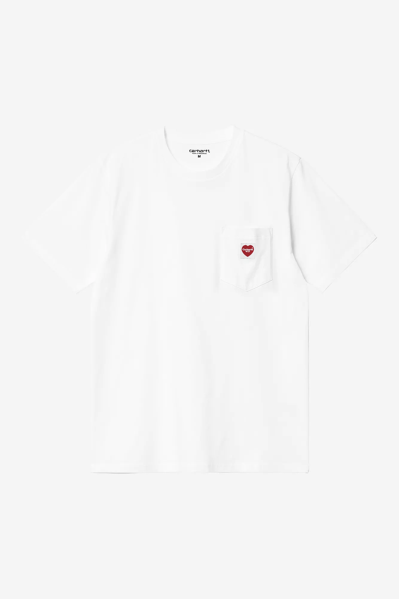 CARHARTT POCKET HEART TEE WHITE - Tôpette Skateboards & Lifestyle